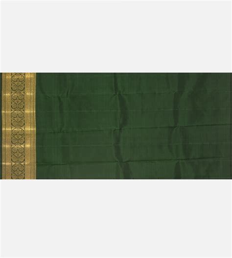 Bottle Green Kanchipuram Silk Saree