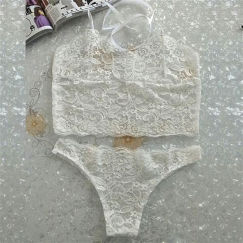 Intimates Sleepwear Sexy Comfortable White Floral Lace Lingerie Set Poshmark