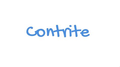 English Word Of The Day Contrite YouTube