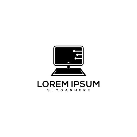 Premium Vector Computer Simple Vector Logo Template