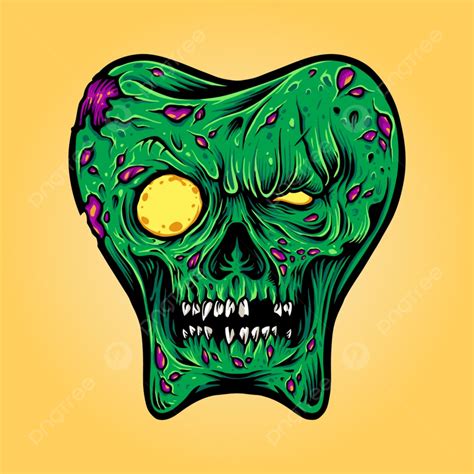 Dental Teeth Clipart Transparent Background Dental Teeth Mascot Zombie