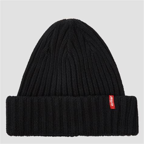 Шапка Levi's Ribbed Beanie 225186-6-59 One size Regular Black ...