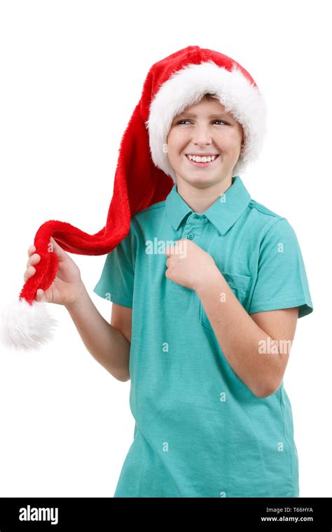 Portrait Teenage Boy Wearing Santa Hi Res Stock Photography And Images