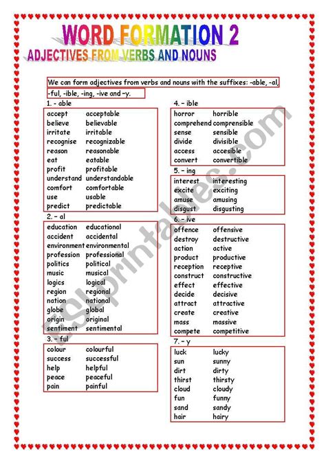 Word Formation ESL Worksheet By Nurikzhan 40 OFF