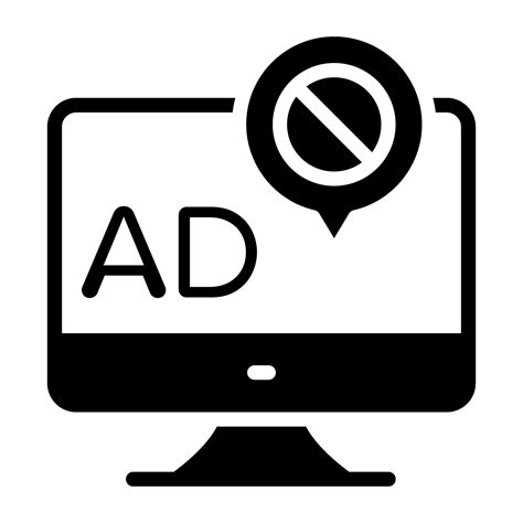 Icon Of Block Ad Solid Design 40205644 Vector Art At Vecteezy
