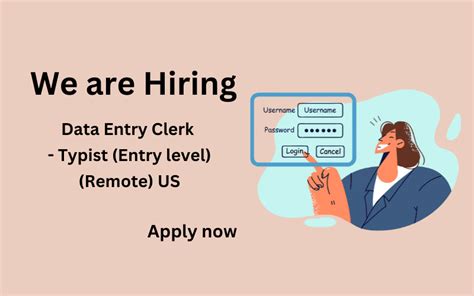 Data Entry Clerk Typist Entry Level Remote Us