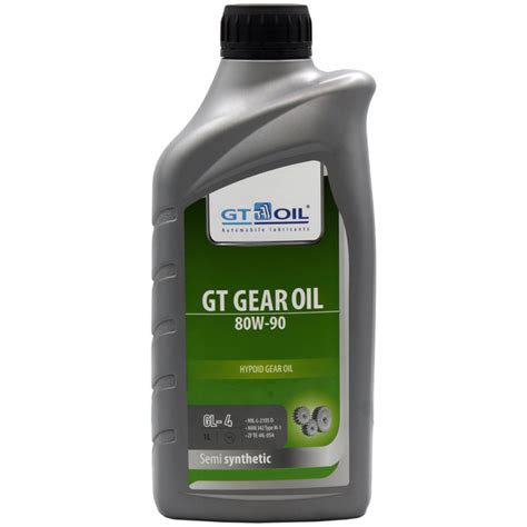 Масло трансмиссионное GT OIL Gear Oil 80W-90 GL-4 полусинтетика 1 л ...