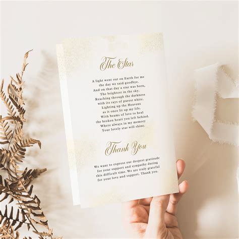 Gold Funeral Program Unique Obituary Template Editable - Etsy