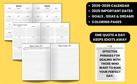 Fuck It Planner Funny Weekly Organizer With Sweary Affirmations And Sassy Coloring Pages