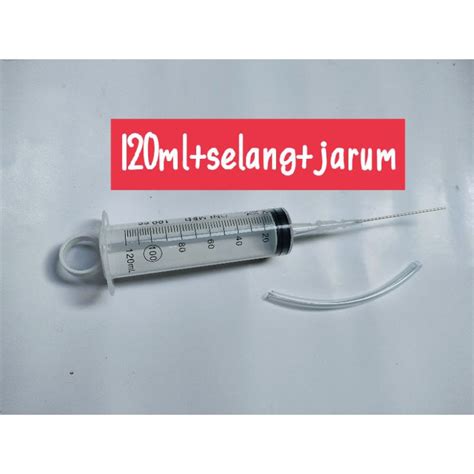 Jual Syringe Suntikan Besar Ml Plus Selang Dan Jarum Suntikan Ml