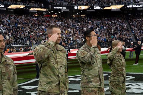 Las Vegas Raiders salute, honor military at Salute to Service - Desert ...