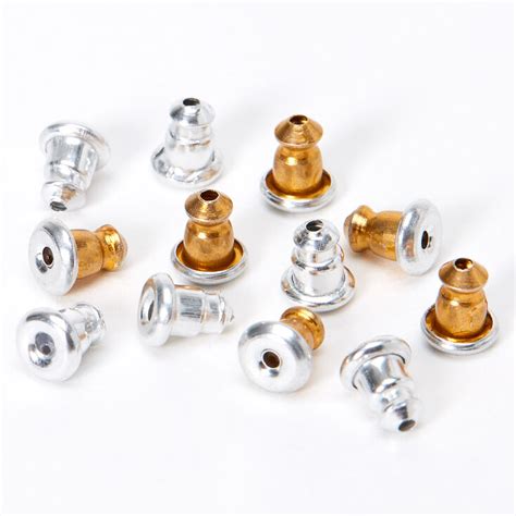 Mixed Metal Bullet Earring Backs - 12 Pack | Claire's US