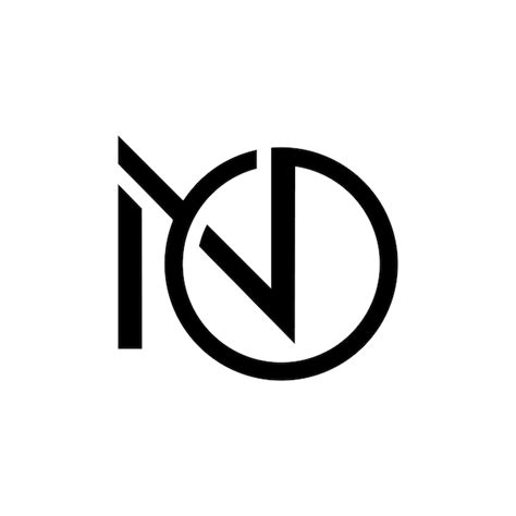 Premium Vector Initial No Minimal Logo