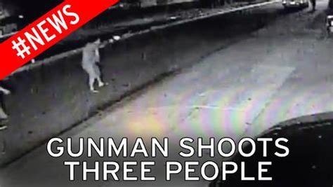 Shocking Cctv Footage Shows Moment Three People Escape Crazed Gunman