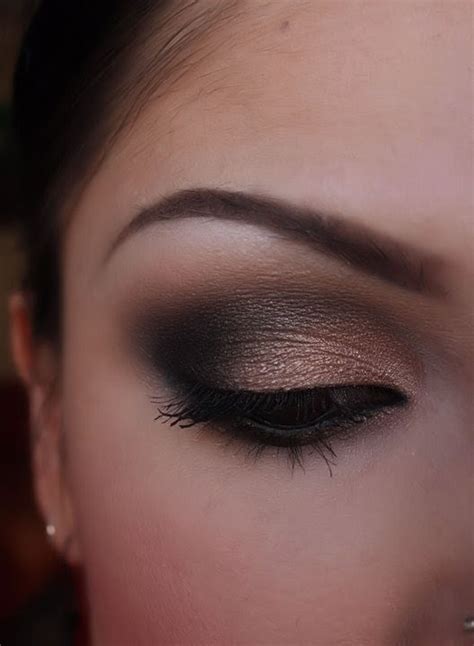 Black And Shimmery Nude Smokey Eye Part YouTube