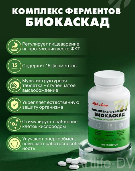 Комплекс ферментов Биокаскад (180 таблеток)