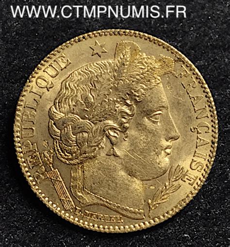 Francs Or Ceres Iii Republique A Paris Sup Ctmp Numis