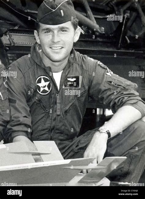 President George W Bush In His Flight Suit During Service In The Texas