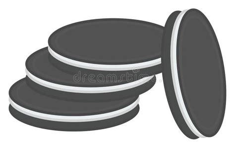 Oreo cookies, icon stock vector. Illustration of breakfast - 261384134