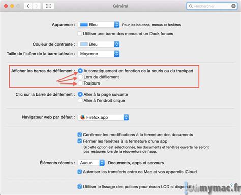 Afficher Ou Cacher Les Ascenseurs Barres De D Filement Sur Son Mac