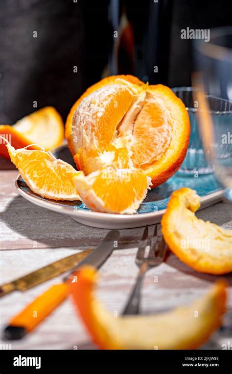 Half Peeled Orange Hi Res Stock Photography And Images Alamy