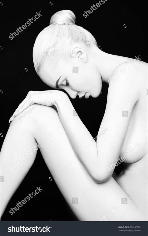 Beautiful Nude Blonde Woman Black White Stock Photo Shutterstock