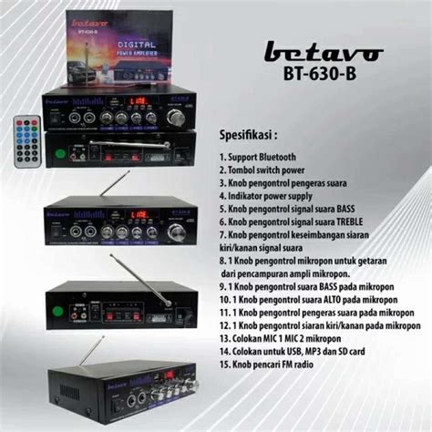 Promo Ampli Mini Betavo Bt 630 B Diskon 23% Di Seller Indah Purnama ...
