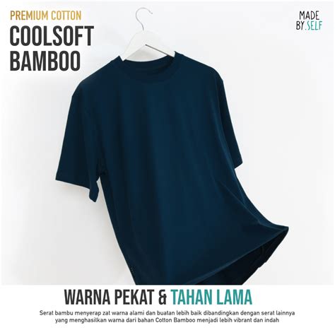 Jual Kaos Coolsoft Katun Bambu Tebal 24S Cotton Bamboo Kaos Polos