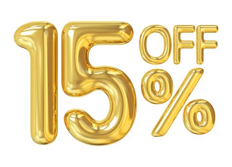 number 15 percent golden luxury 11297552 PNG