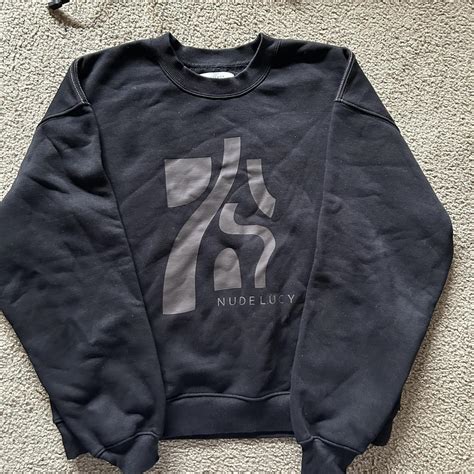 Nude Lucy Black Crewneck Size Xxs Would Fit An Xs Depop