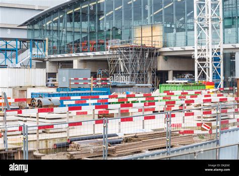 Construction Site With Storage Of Building Materials Stock Photo