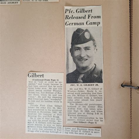 Handmade Wood Scrapbook WWII POW Released Obits NC Newspaper Clippings