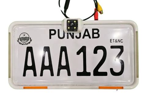 Buy Car Led License Plate Frame With Camera Fitting Option Black