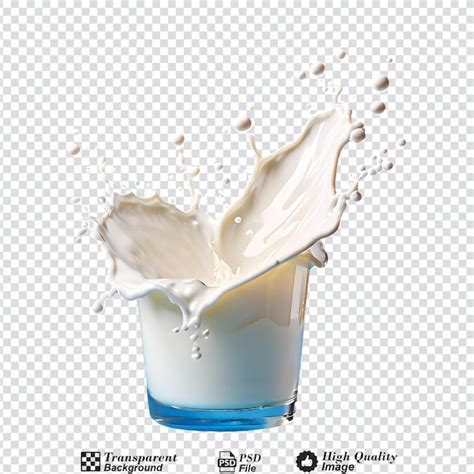 Éclaboussure De Lait Isolée Sur Fond Transparent PSD Premium