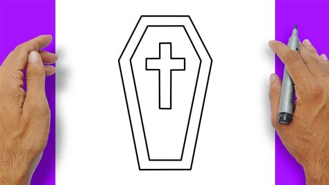 Como Desenhar Um Caixão - ⚰️ Como Desenhar um Caixão Passo a Passo ️ | Desenho FÁCIL de Halloween ...