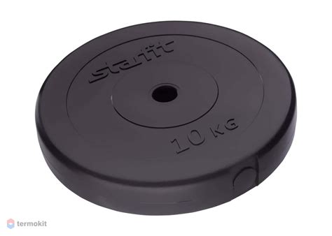 Диск пластиковый Starfit BB-203 10 кг, d26 мм, черный купить в Москве ...