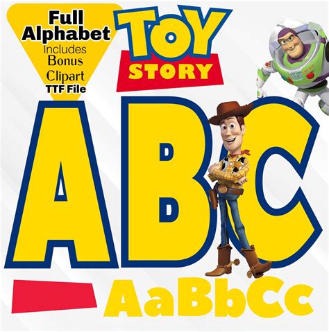 Toy Story Alphabet Toy Story Font Toy Story Png Clipart Toy Story