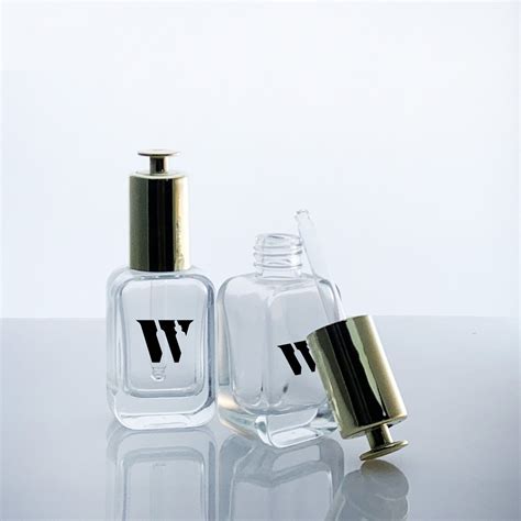 30ml 50ml Clear Square Empty Glass Bottle Glass Dropper Bottle