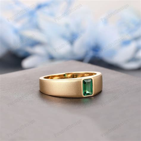 Emerald Gold Ring For Men