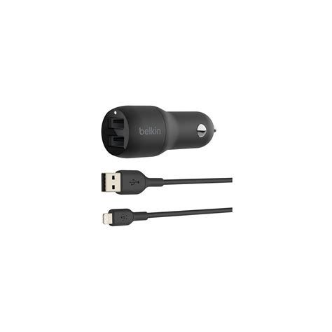 Belkin Usb A Charg Voiture W M Lightning Cable Ccd Bt Mbk Prix