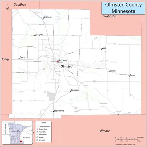 Map Of Olmsted County Minnesota