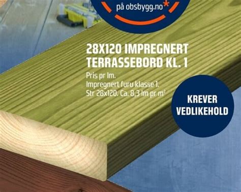 X Impregnert Terrassebord Kl Tilbud Hos Coop Obs