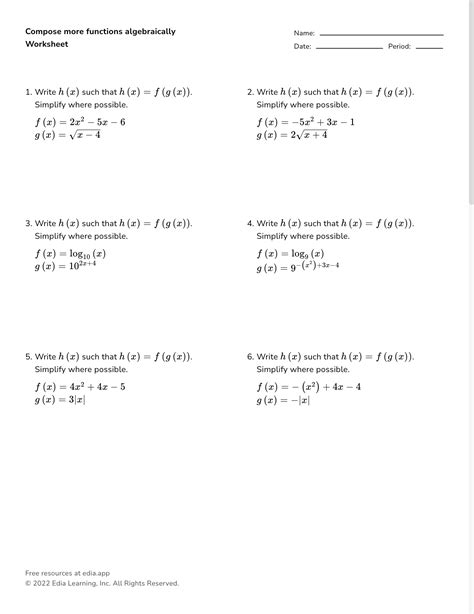 Free Inverse Functions Worksheet Answers Download Free Inverse