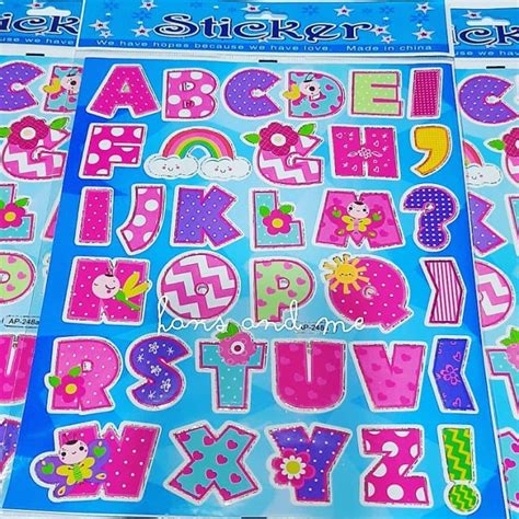 Jual Sticker Huruf Abjad Abc Motif Mix Jakarta Barat Hans And Me