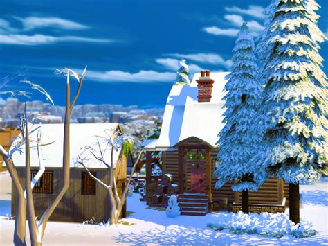 The Sims Resource Winter Cabin No Cc