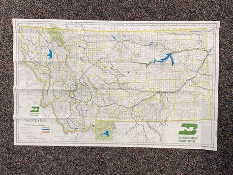 Group of 10 Burlington Northern State Railroad Maps - Matthew Bullock ...