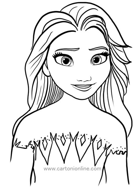 Colorear Elsa De Frozen Elsa En Primer Plano Sonriendo Elsa