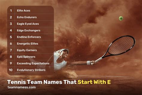 Tennis Team Names To Ace Your Next Match