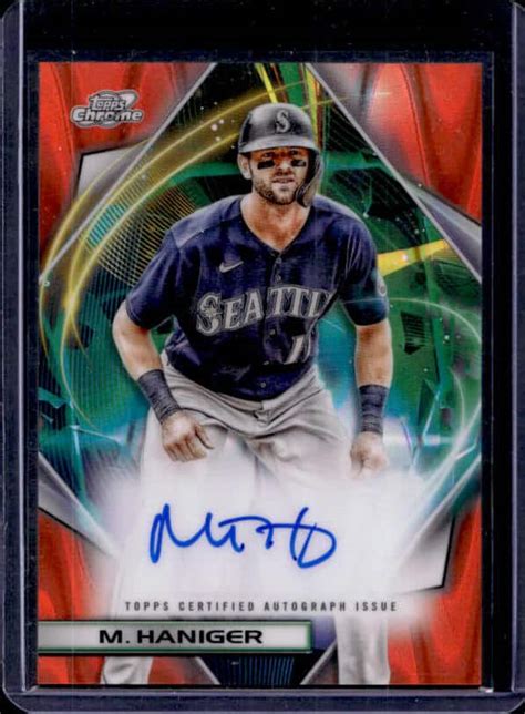 Topps Chrome Mitch Haniger Cca Mh Autograph Orange Refractor