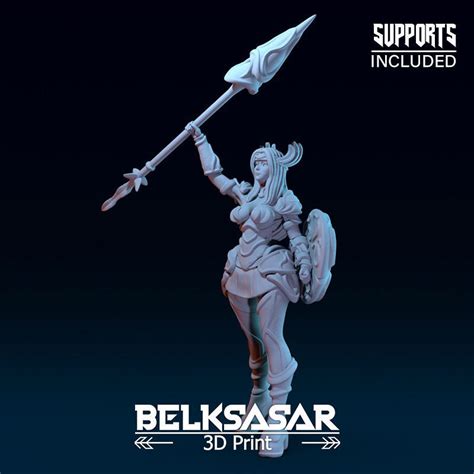 Paladin Guardian Girl Normal And Nude 3D Model 3D Printable CGTrader